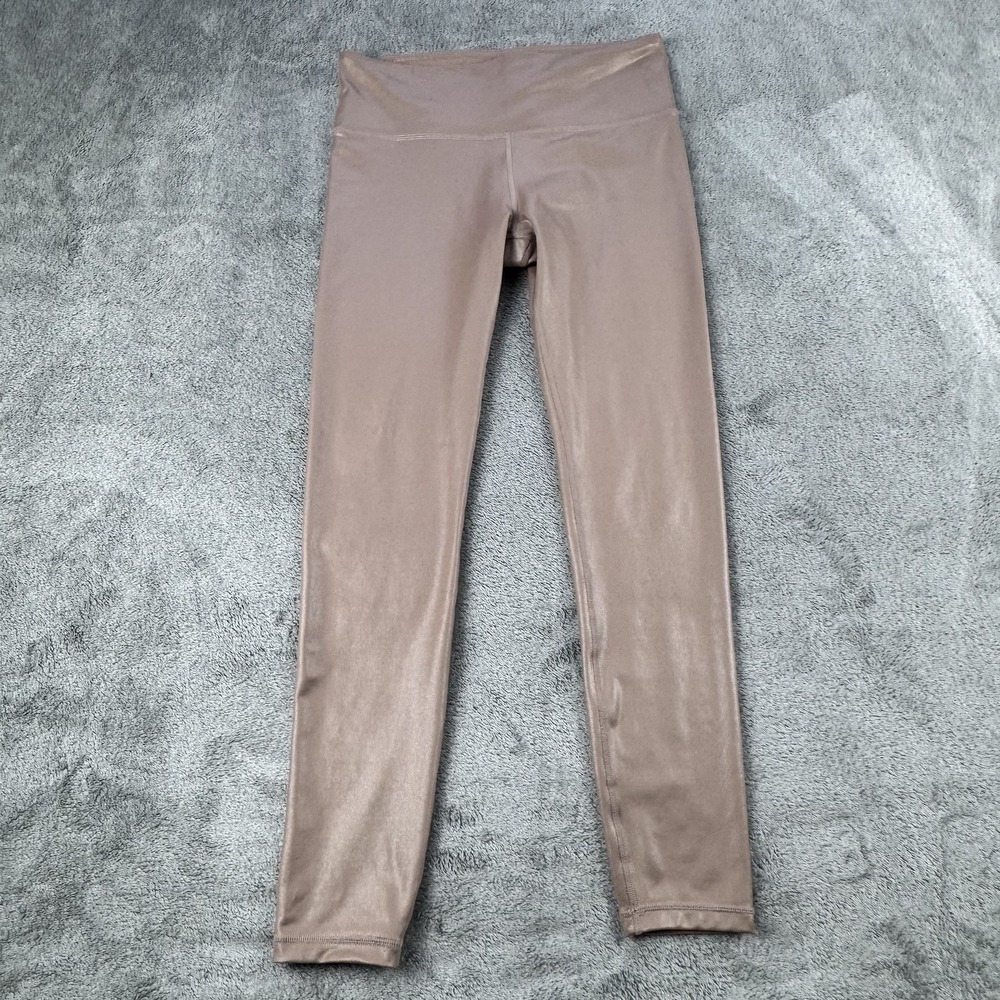 Athleta Elation Shimmer Tight In Women's Small Rose Gold Leggings Workout Yoga